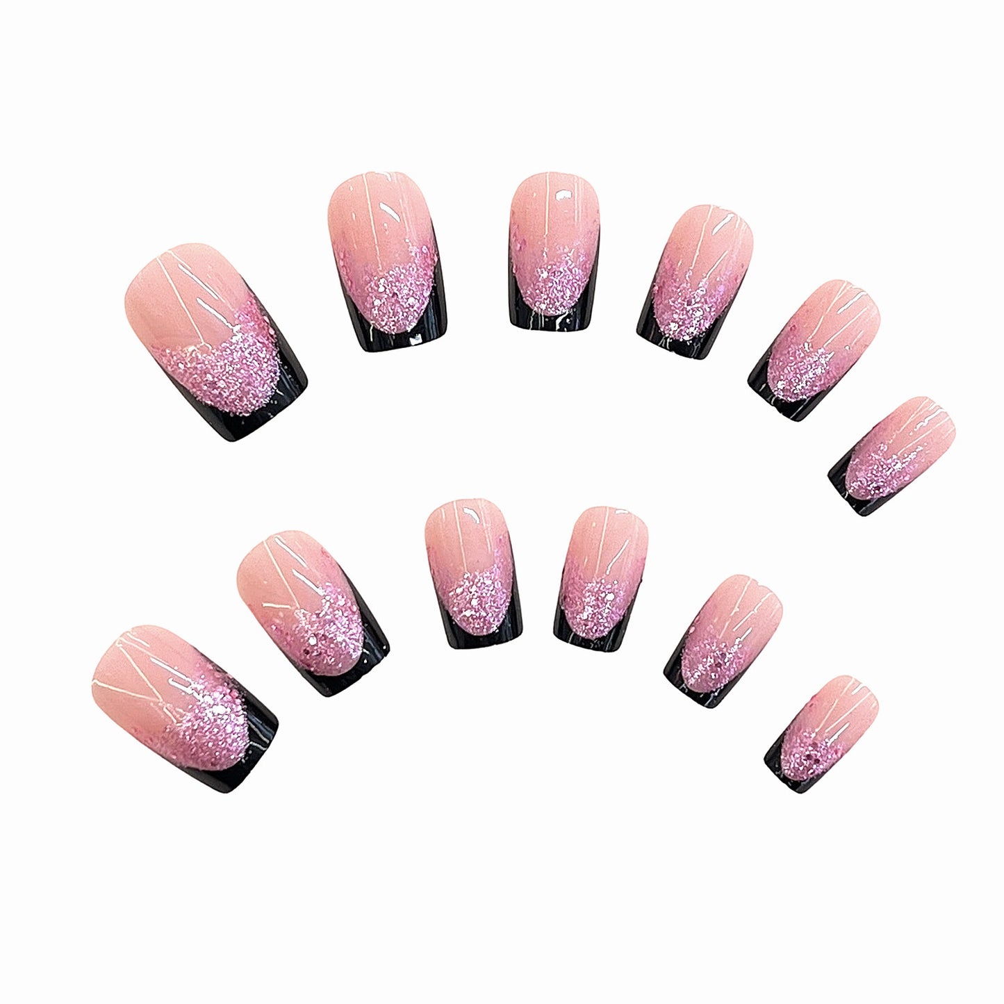 Glitzernde Tipp Press-On Nagelset Brehn