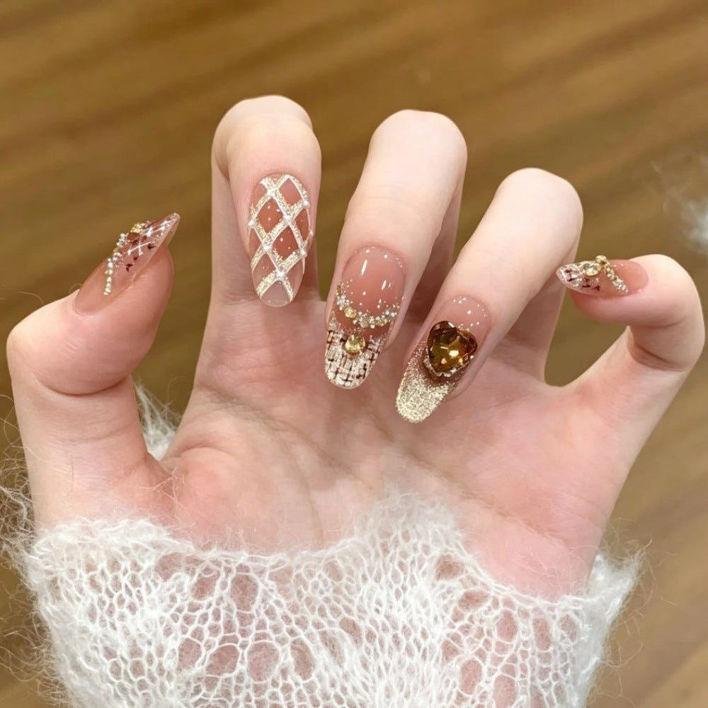 Glitzerndes Press-On Nagelset Brehn