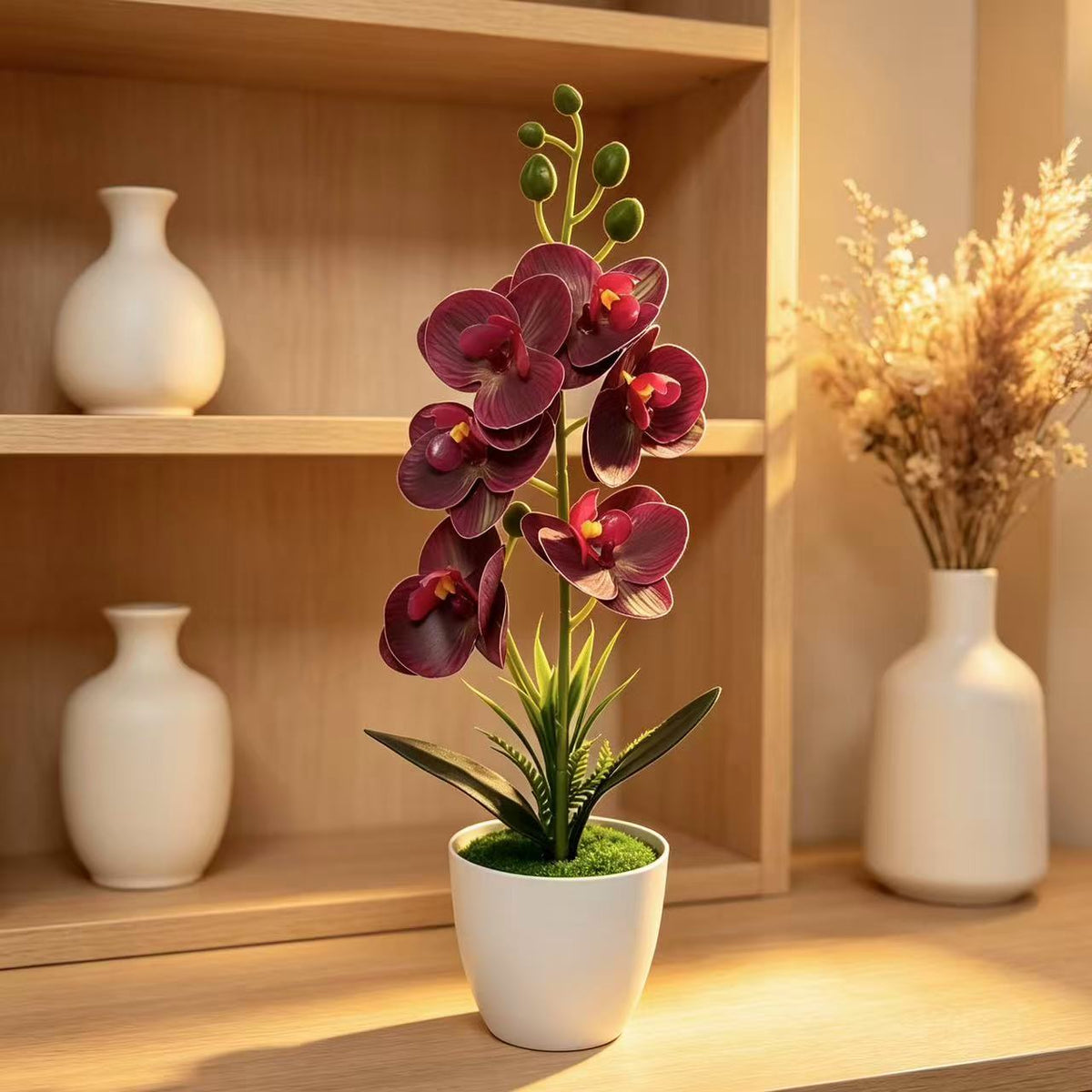 Elegante künstliche Orchideenpflanze für die Wohnkultur