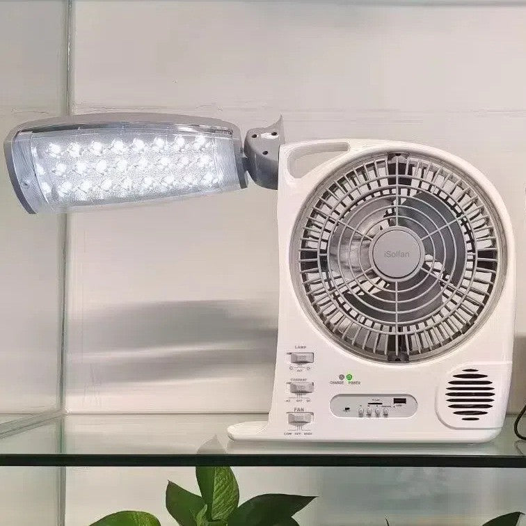 Damen Tragbarer Akkubetriebener Ventilator mit integrierter LED-Leuchte Brehn