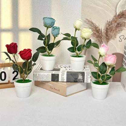 Realistische blühende Rosenarrangement