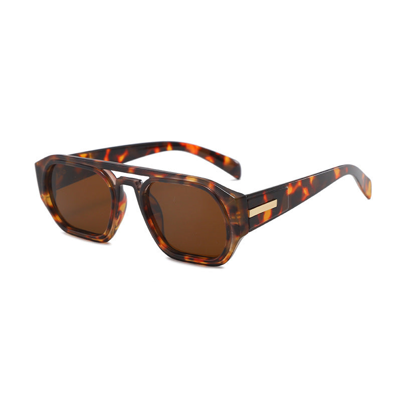Damen modische rechteckige Brille mit elegantem Metallakzent Brehn