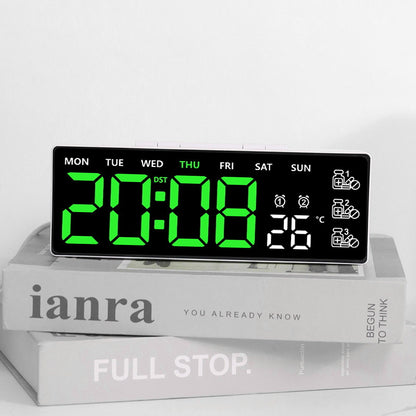Digitaler Thermo-Wecker mit großem LED-Display Brehn