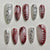 Elegante dekorative Press-On Nail Set Brehn