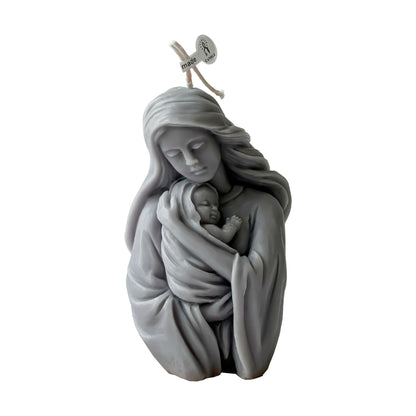 Skulptierte Jungfrauen-Maria Kerzenhalter
