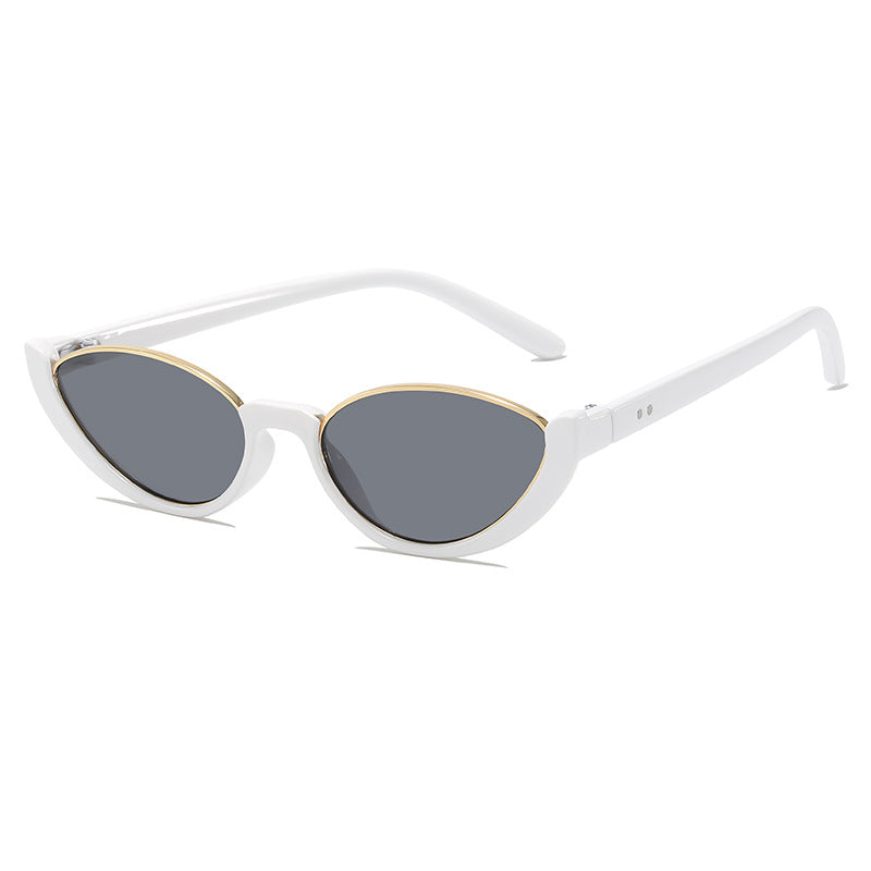 Retro-inspirierte klare Rahmen Cat Eye Sonnenbrille Brehn