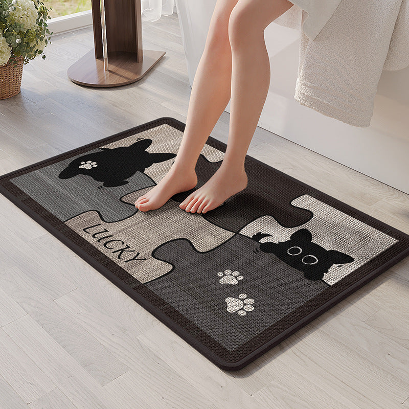 Dekorative Puzzle Katze Fußmatte