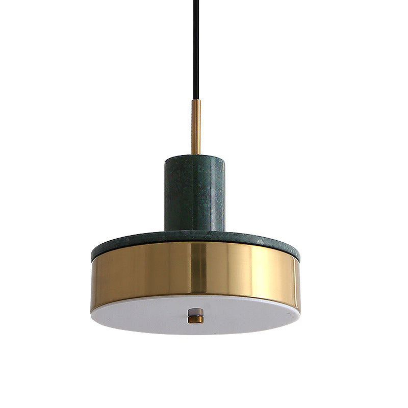 Moderne Marmor- und Goldpendelleuchte