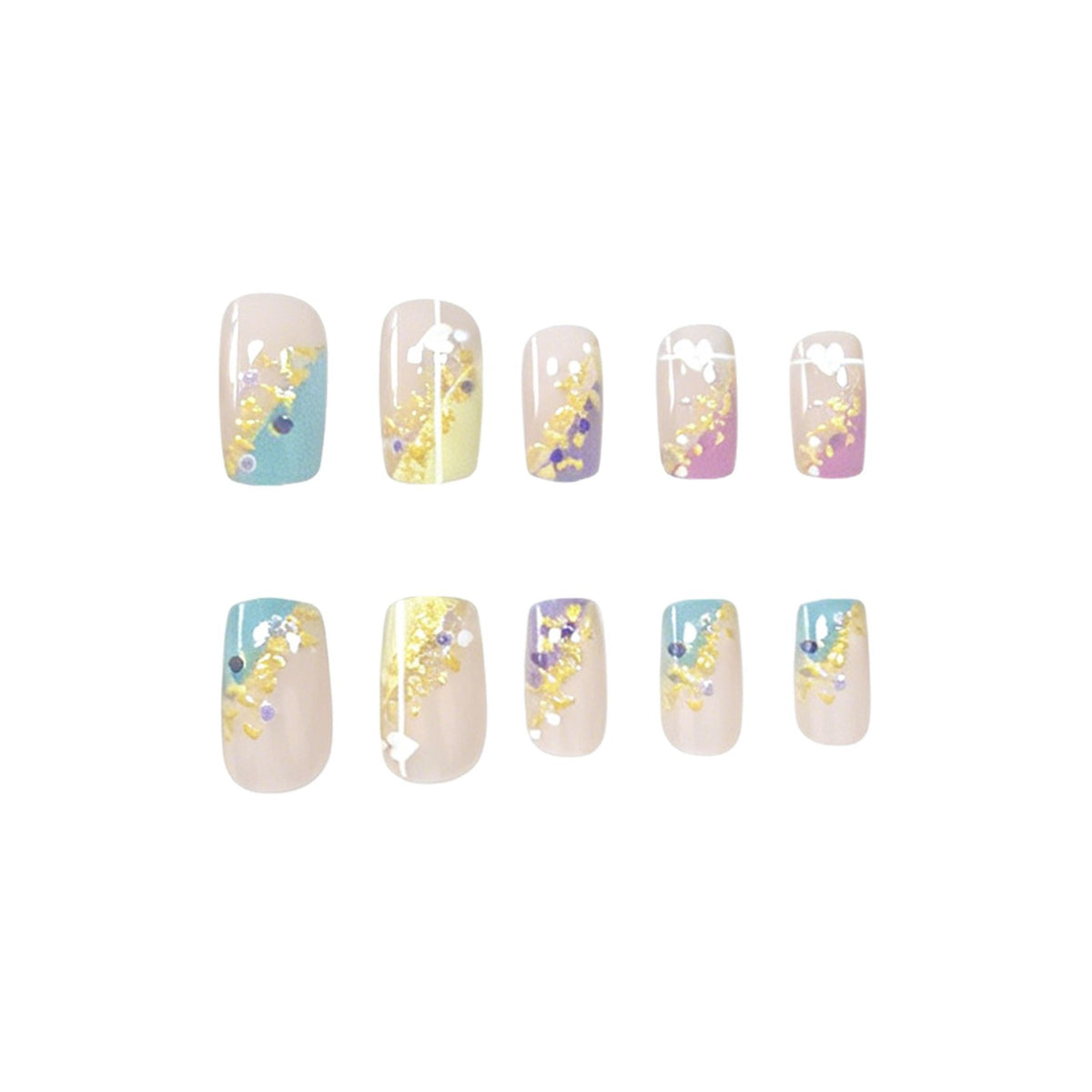 Elegante Ombre Acryl-Nagelkunst-Verstärkungen Brehn