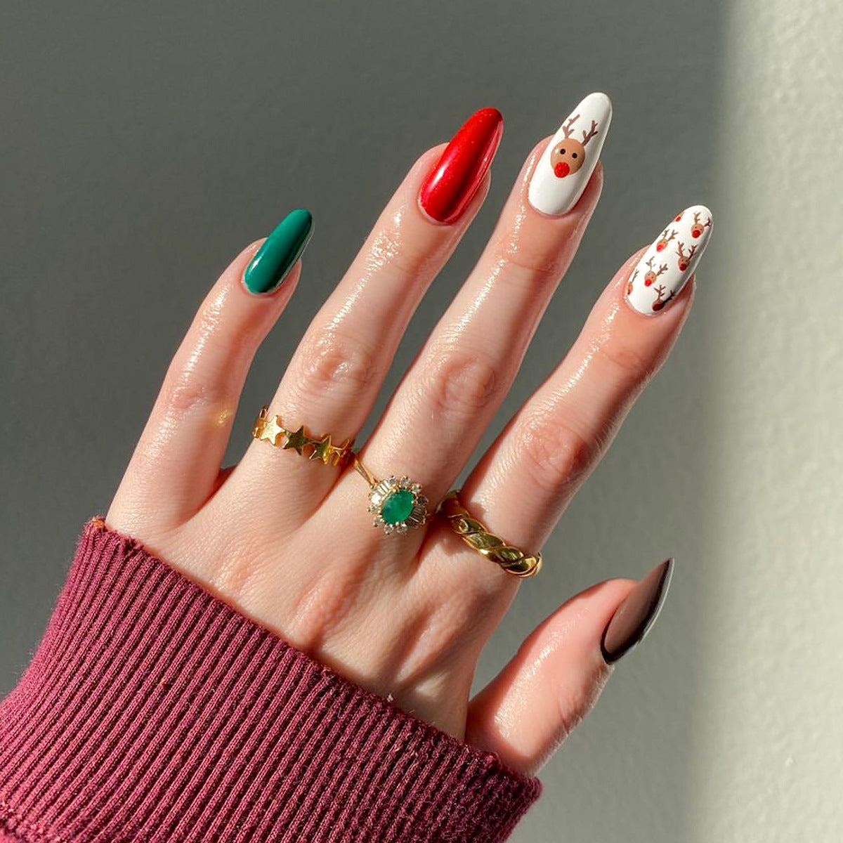 Kunstnagelset mit festlichen Weihnachtsmotiven Brehn 1789119049