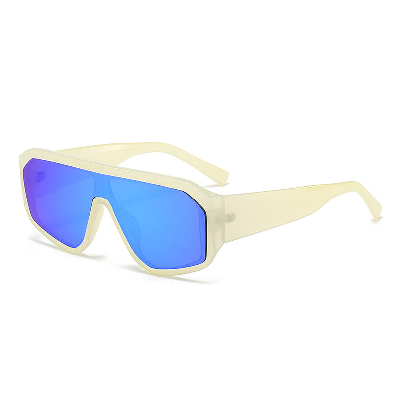 Herren Futuristische Übergroße Schild Sonnenbrille Brehn