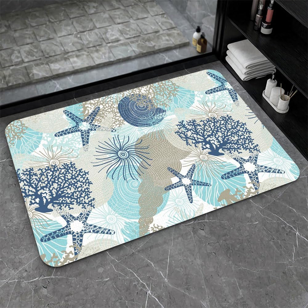 Künstlerisches abstraktes Marmor Design Badematte