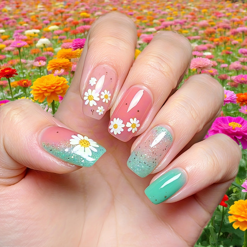 Kunstnägel mit Sommerlichem Blumenmotiven Brehn