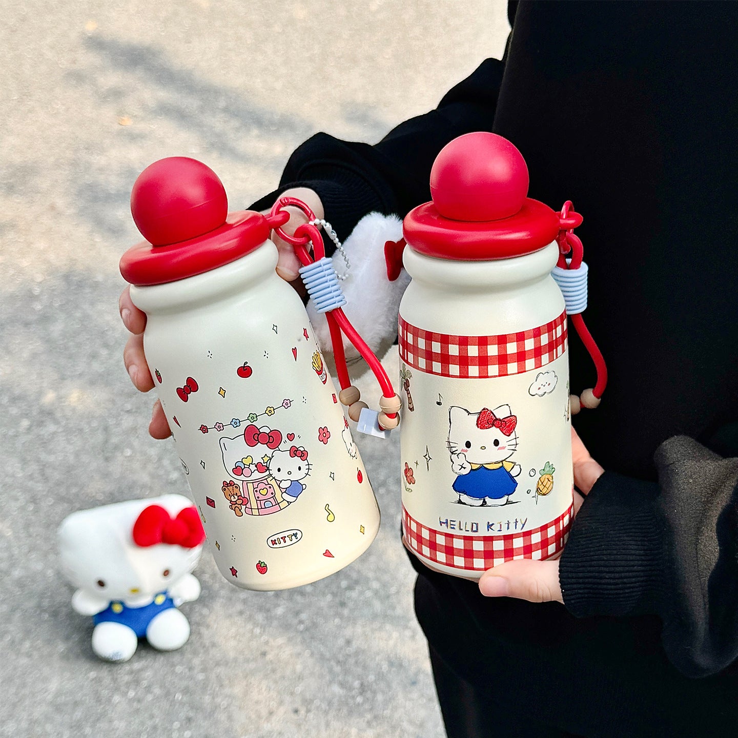 Damen Kreative Trinkflasche mit niedlichem Anhänger Brehn