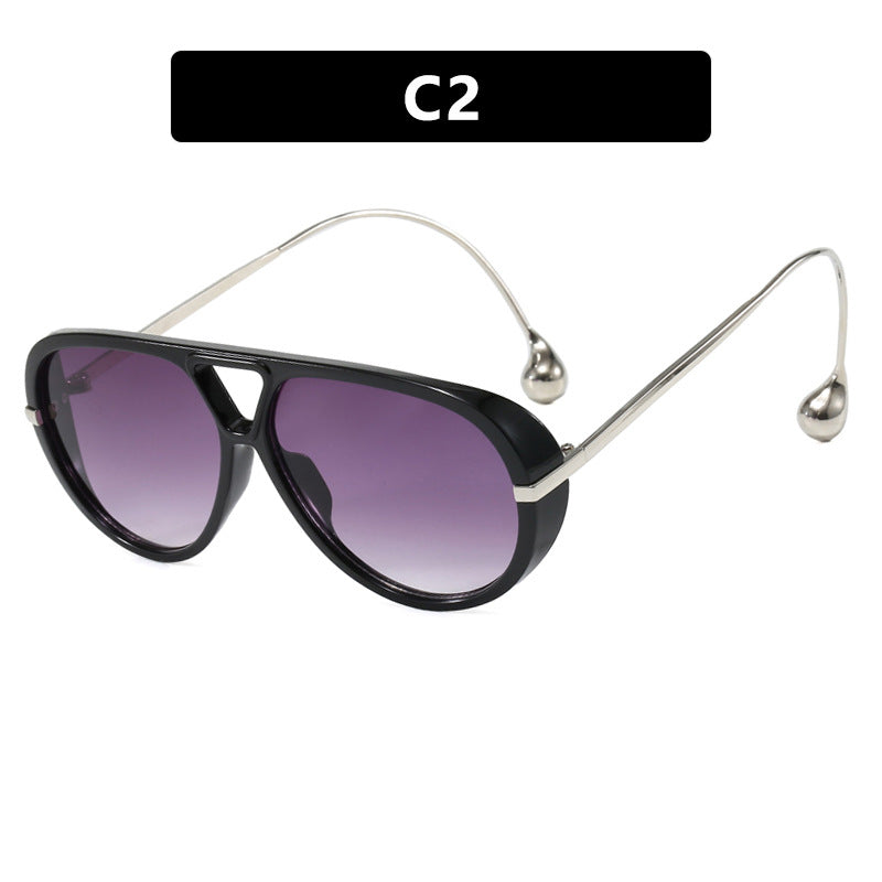 Damen modische Pilotensonnenbrille mit luxuriösem Metallrahmen Brehn