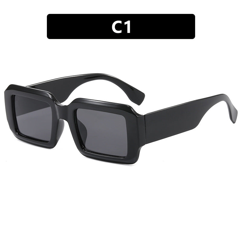 Damen oversized quadratische Sonnenbrille mit modernem Kunststoffrahmen Brehn