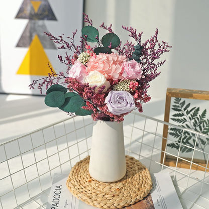 Trockenblumenarrangement Tischaufsatz