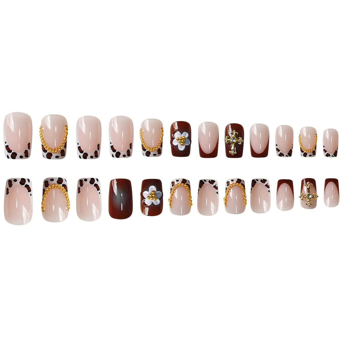 Dekorativer Press-On Nagelset Brehn