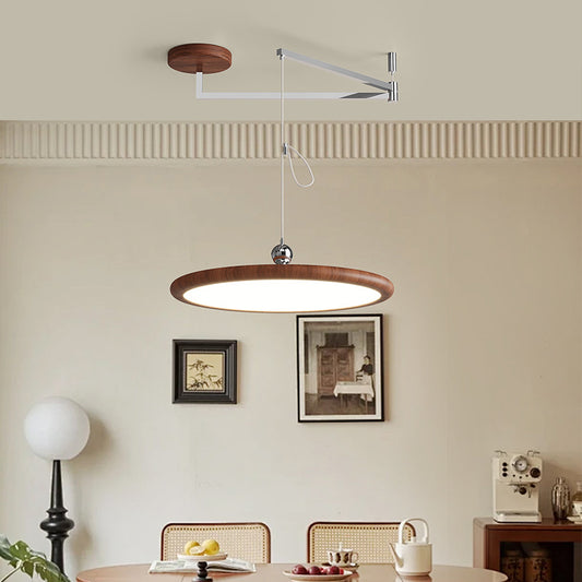 Minimalistische Holzpendelleuchte