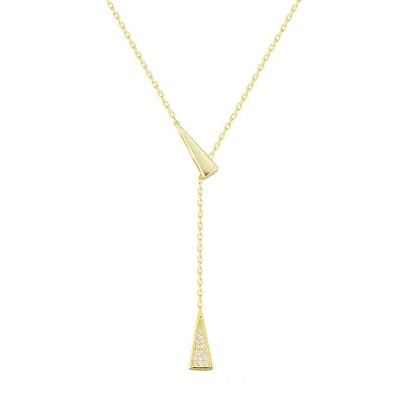Modern Geometric Drop Necklace Brehn