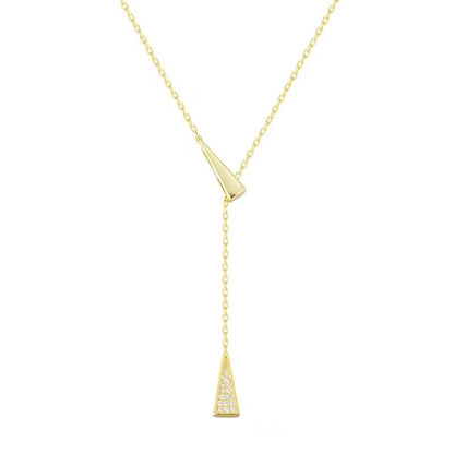 Modern Geometric Drop Necklace Brehn