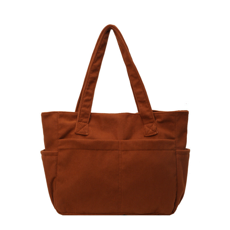 Multifunktionale Schultertasche mit Großen Außenfächern Brehn