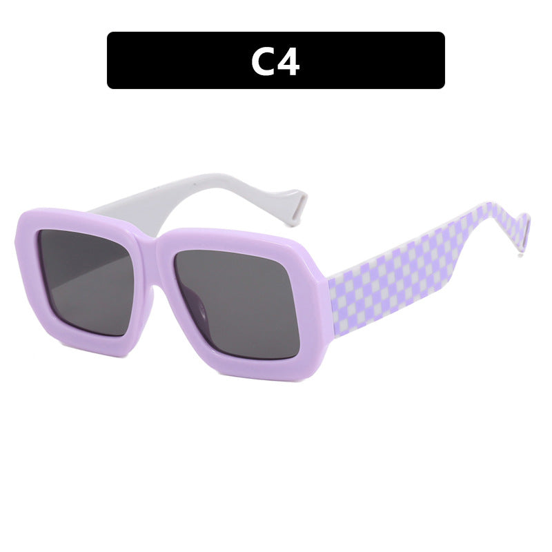 Damen modische Sonnenbrille mit eckigem Design und schickem Muster Brehn