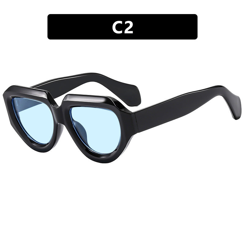 Damen modische Sonnenbrille mit einzigartigem, eckigem Rahmen Brehn