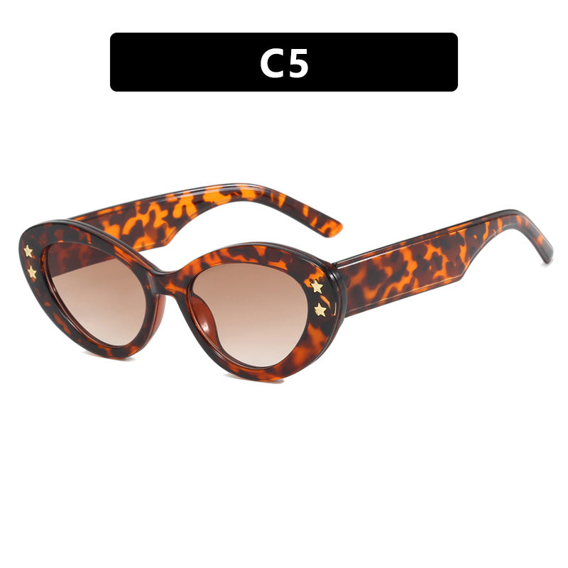 Damen Cat-Eye Sonnenbrille mit luxuriösem Kunststoffrahmen und dekorativen Akzenten Brehn