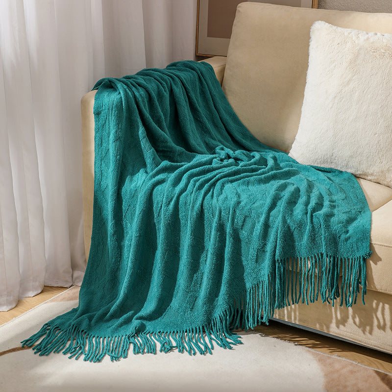 Premium strukturiertes Strickwurfdecke Brehn
