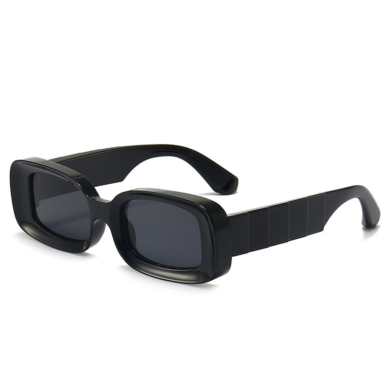 Damen Quadratische Sonnenbrille mit transparentem Rahmen Brehn