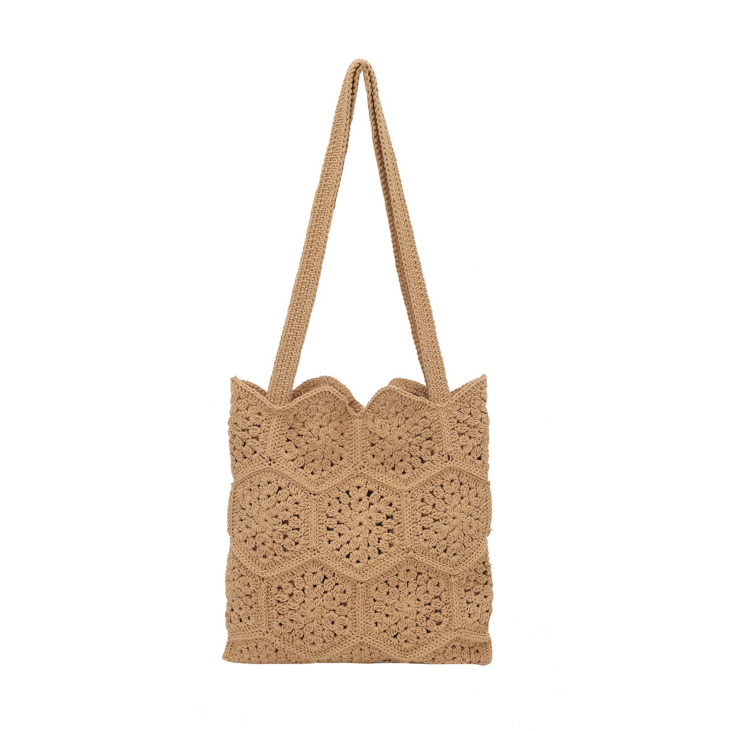 Handgewebte Einkaufstasche mit Einzigartigem Hexagon-Muster Brehn