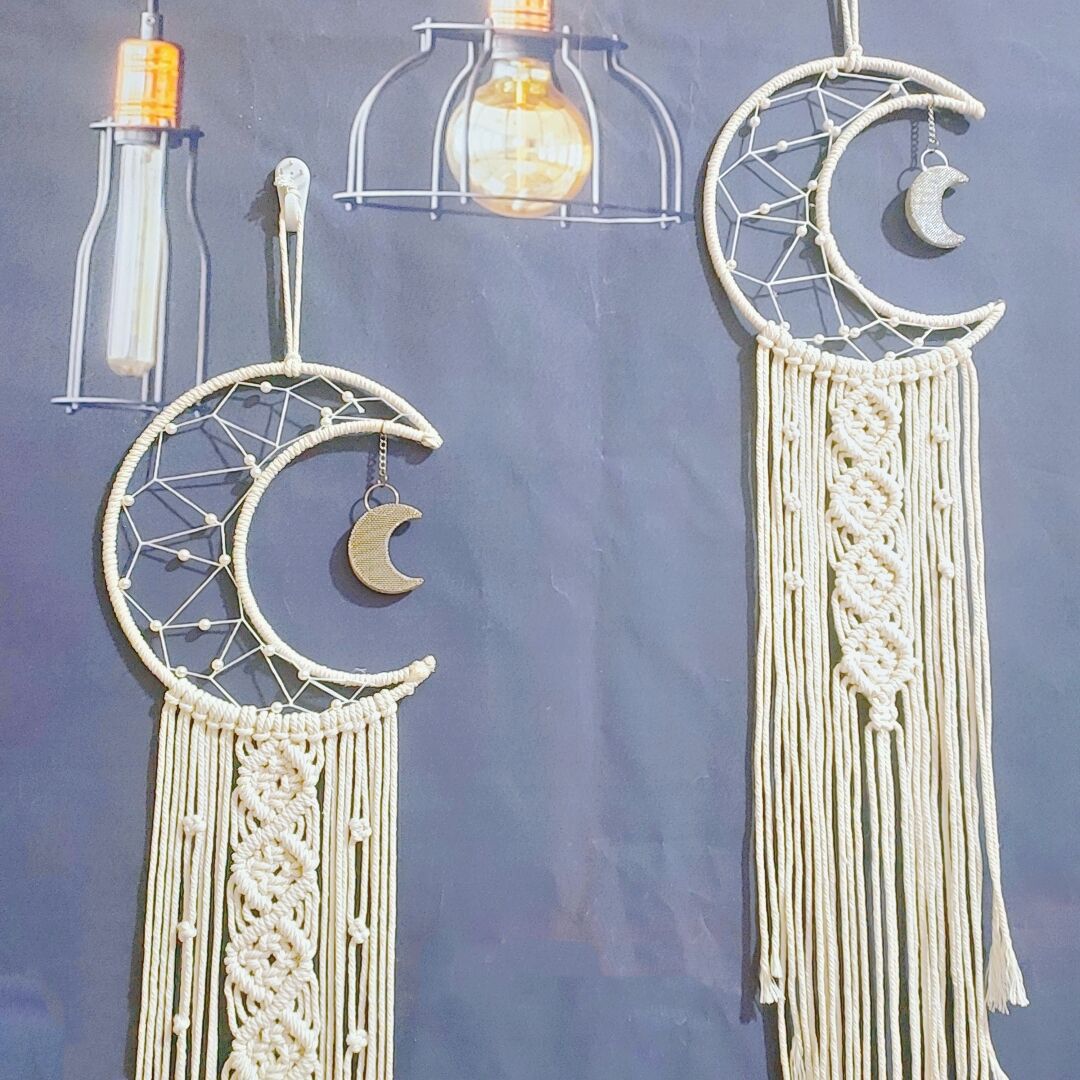 Macrame Mond Wandbehang Brehn