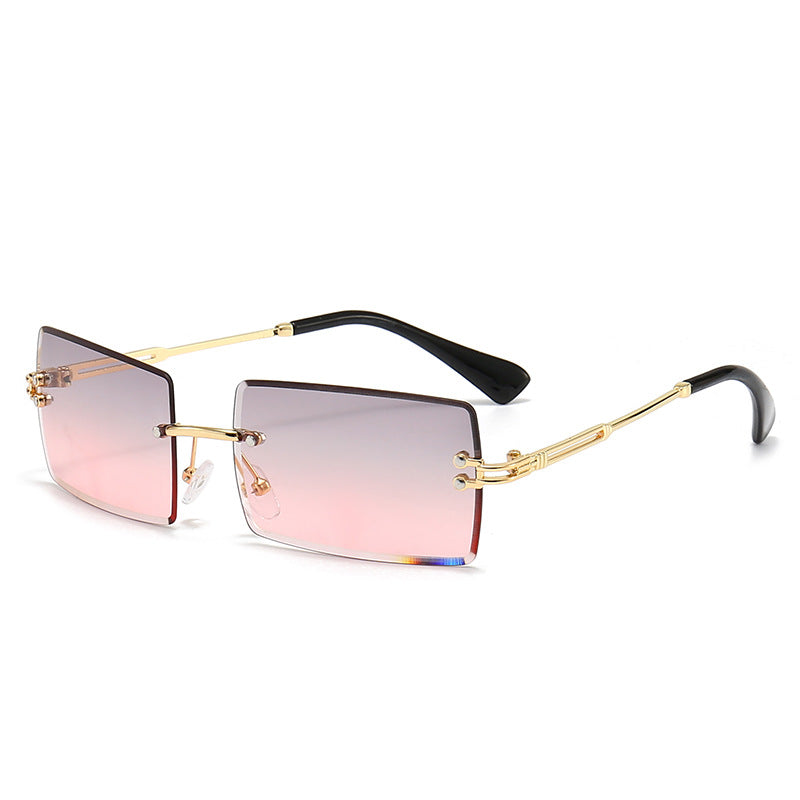 Damen modische rechteckige Sonnenbrille mit Gradient-Gläsern Brehn