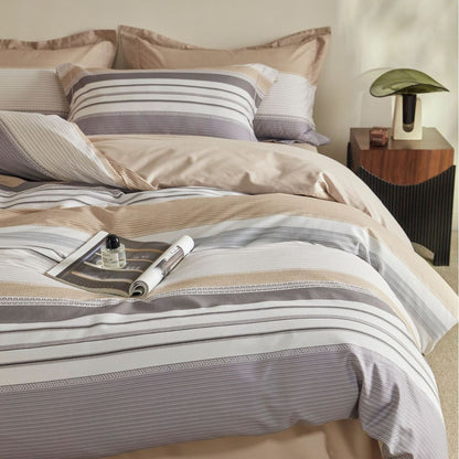 Luxuriöses Baumwollsatin Bettwäsche-Set mit Aquarellblütenmuster