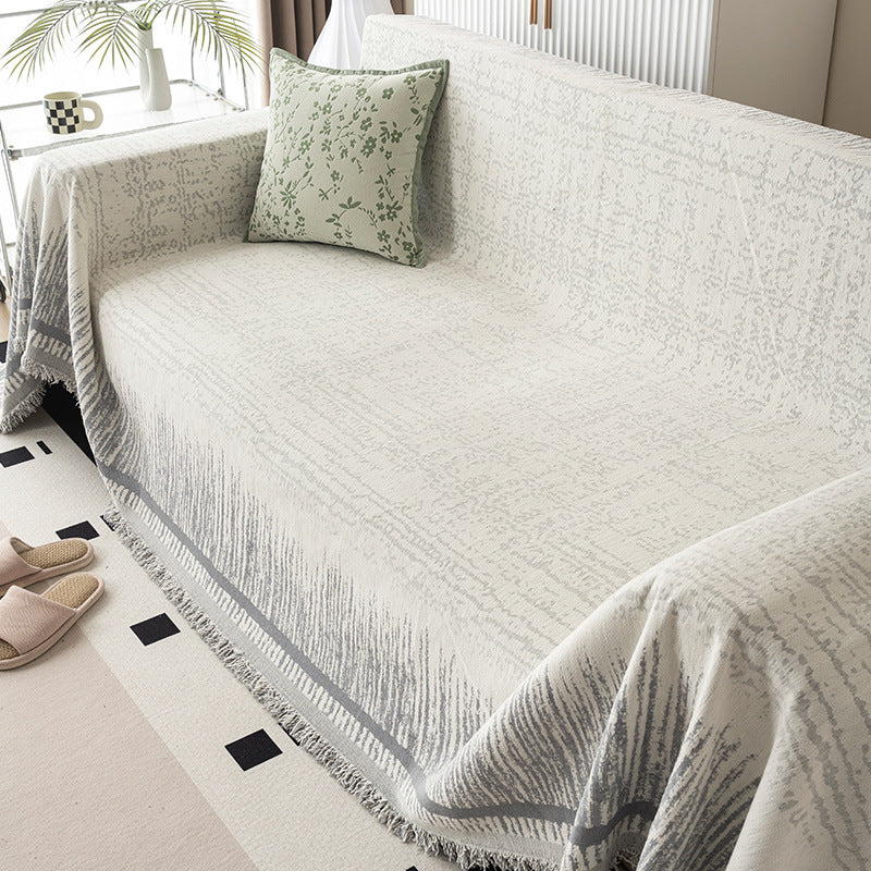 Gemütliche gestrickte Sofa-Decke