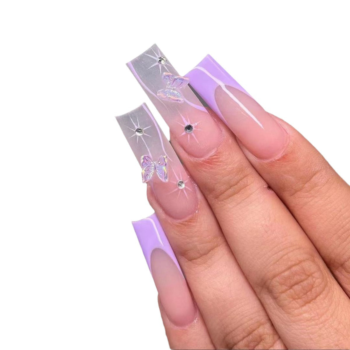 Dekorative Schmetterlings-Nagelverlängerungen Brehn