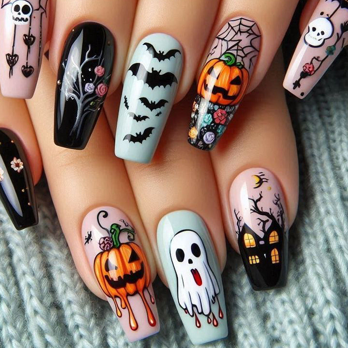 Halloween-Themen 3D Nagelkunst Erweiterungen Brehn 1789713260