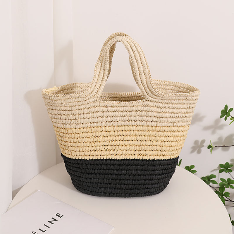 Handgefertigte Langlebige Strandtasche mit Fröhlichem Zickzackmuster Brehn