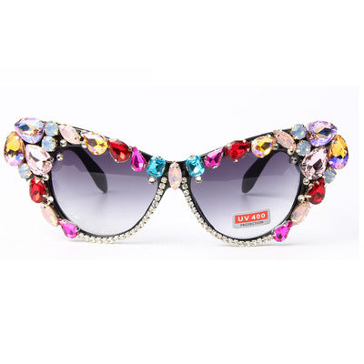Damen Design-Sonnenbrille mit funkelndem Kristallbesatz Brehn