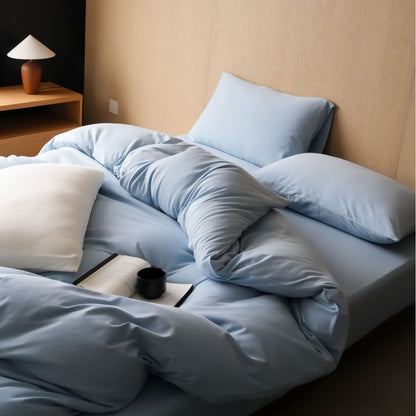 Premium Baumwollsatin Bettwäsche Set mit atmungsaktiver seidenweicher Oberfläche