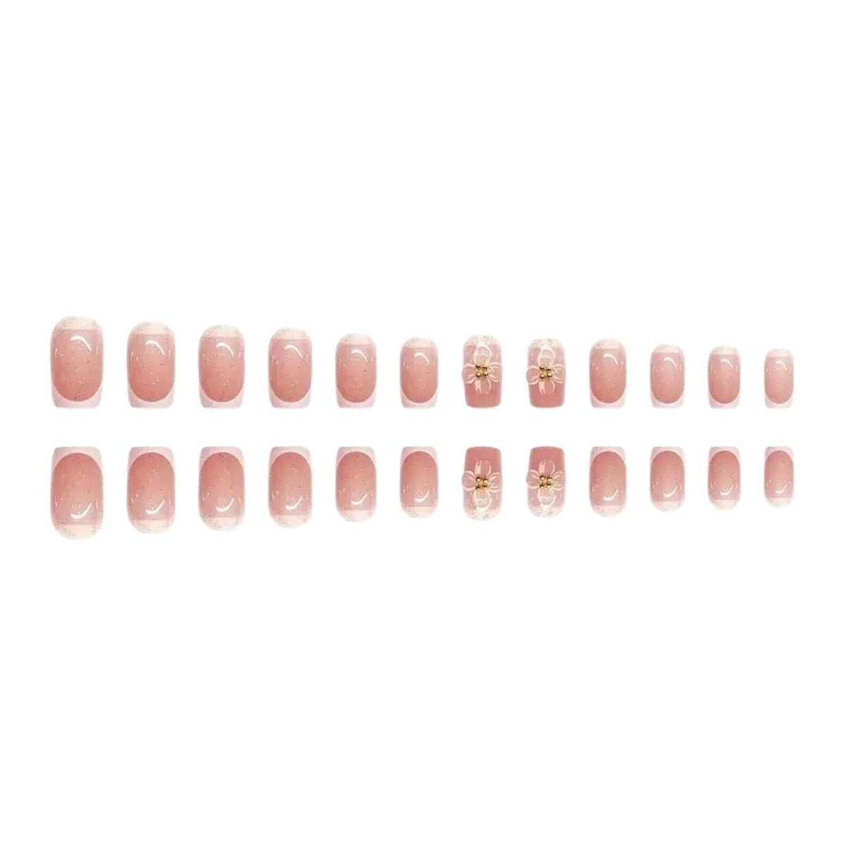Dekorativer Langer Press-On Nagelset Brehn