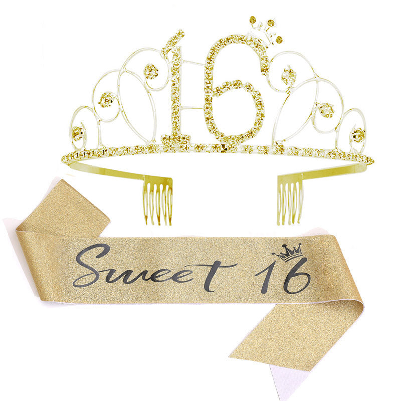 Damen Glitzernde Tiara mit festlichem "50 & Fabulous"-Design Brehn