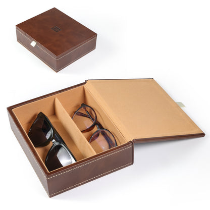 Premium Leder Brillenaufbewahrungsbox Brehn