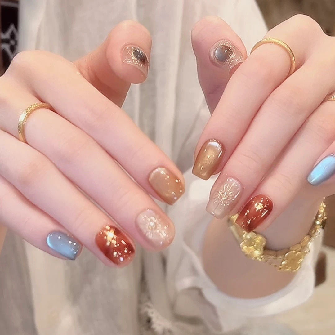 Premium Glitzernde Press-On Nagelerweiterungen Brehn