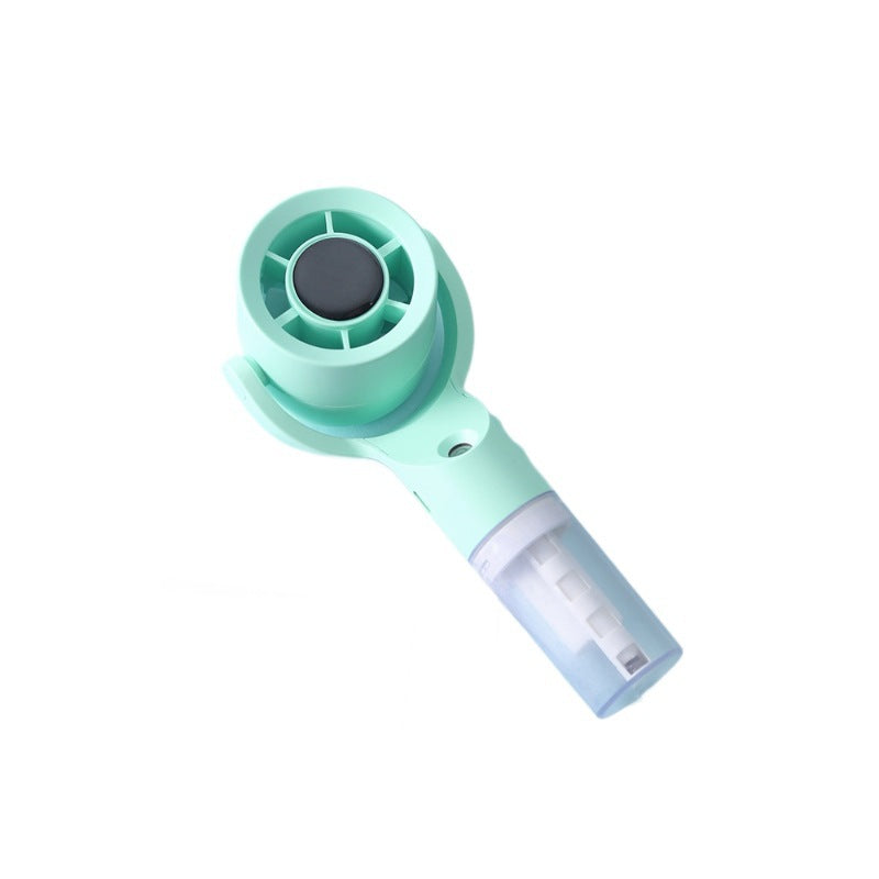 Kühlender tragbarer Handheld-Nebelventilator mit abnehmbarem Wassertank, verstellbarem Neigungswinkel und niedlichen Tierohren Brehn