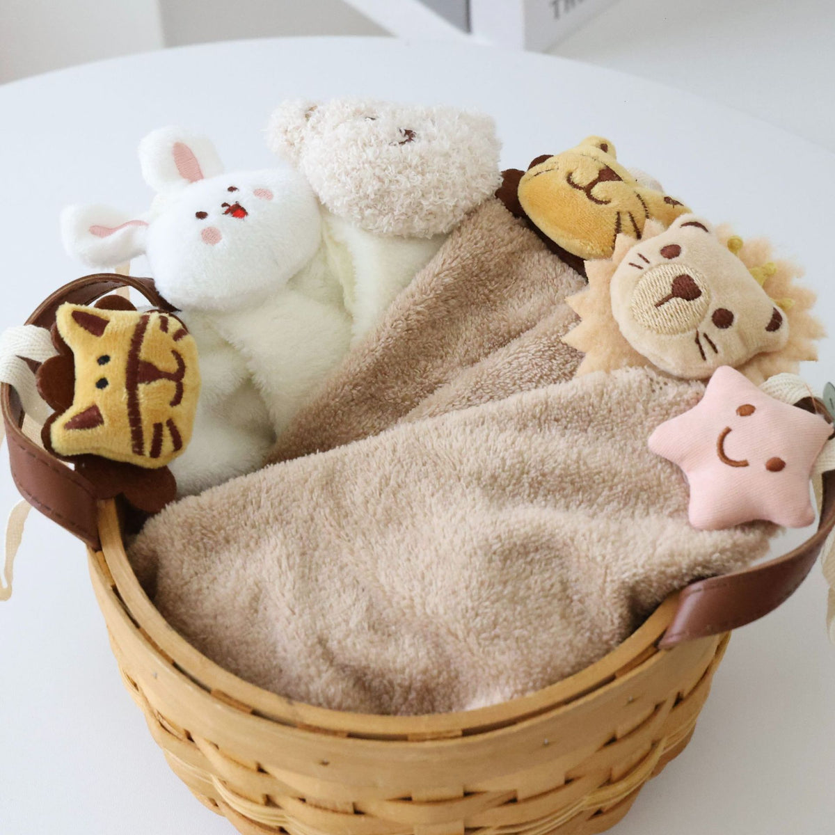 Plüsch-Maus-Hauben-Babybadetuch mit Aufhängeschlaufe