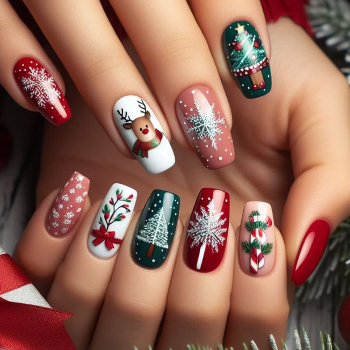 Festliche Themen Feiertags Nagelkunst Erweiterungen Brehn