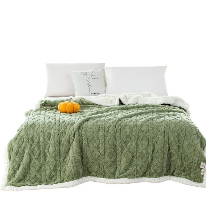 Gemütliche gemusterte Fleece-Decke