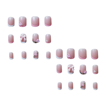Florale und Edelstein Akzent Nagelkunst Set